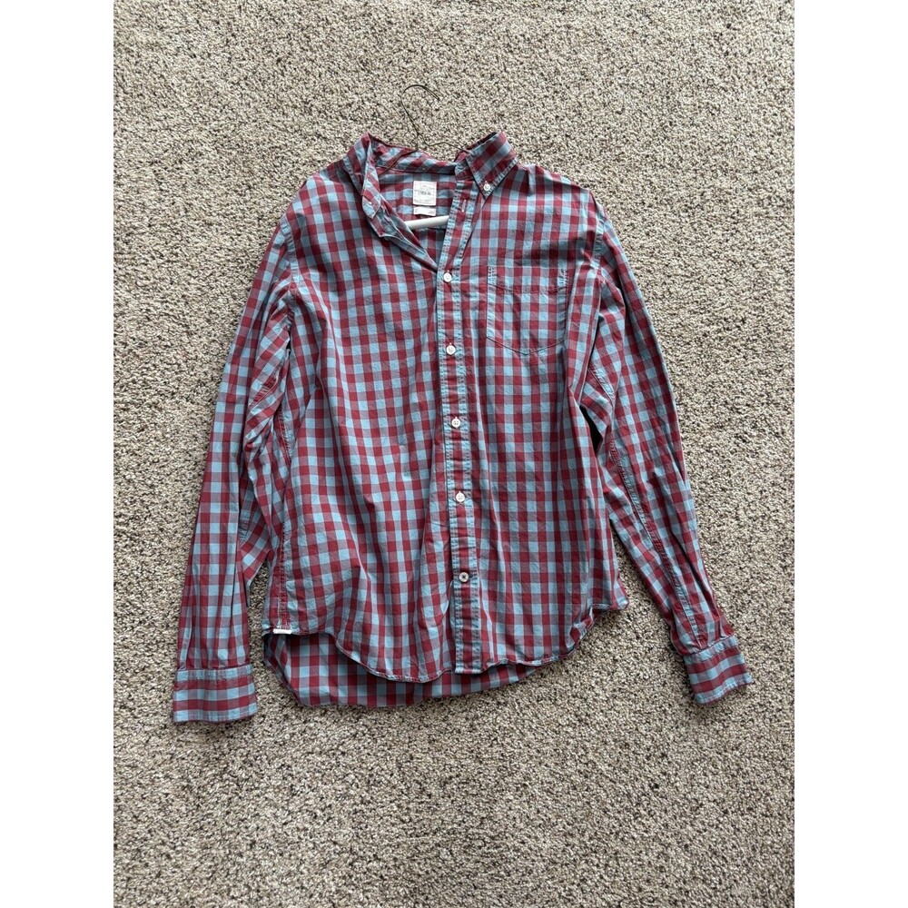 Mens Gap Dress Shirt , Large , red/teal